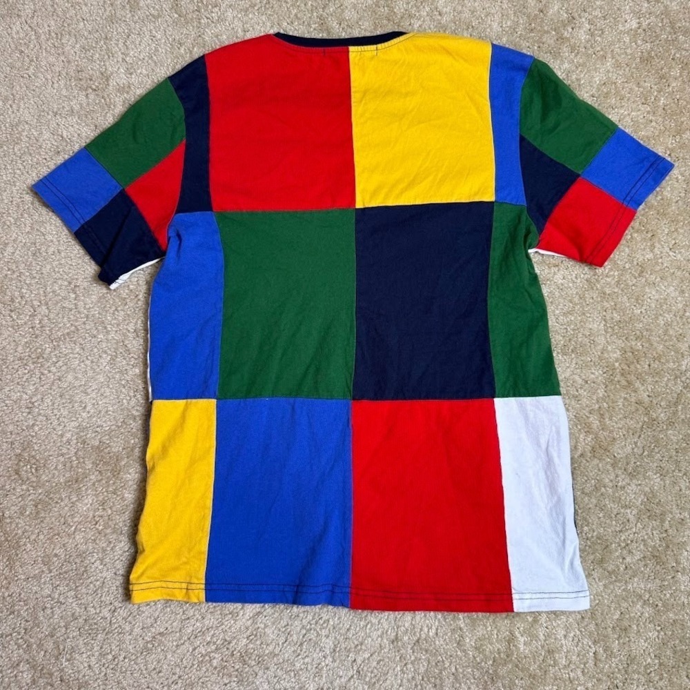 hudson Outerwear Patchwork Colorblock T Shirt Youth XL Multicolor Streetwear - Picture 2 of 6